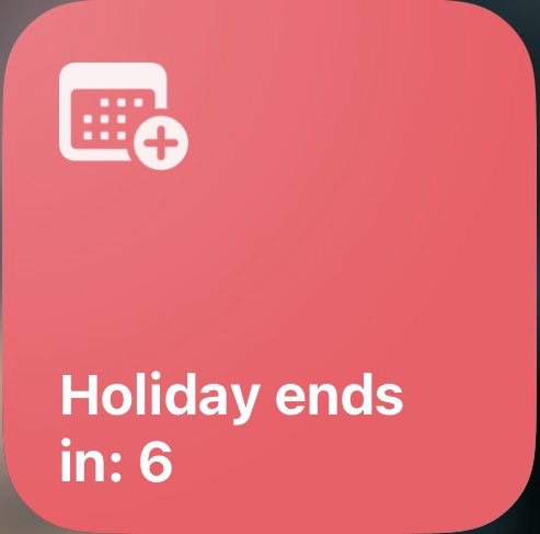 Days till holiday: 30 - Screenshot 2