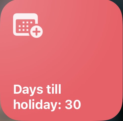 Days till holiday: 30 - Screenshot 1