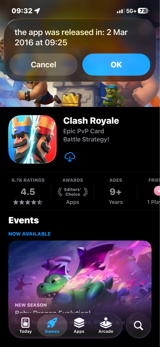 App release date - Screenshot 2