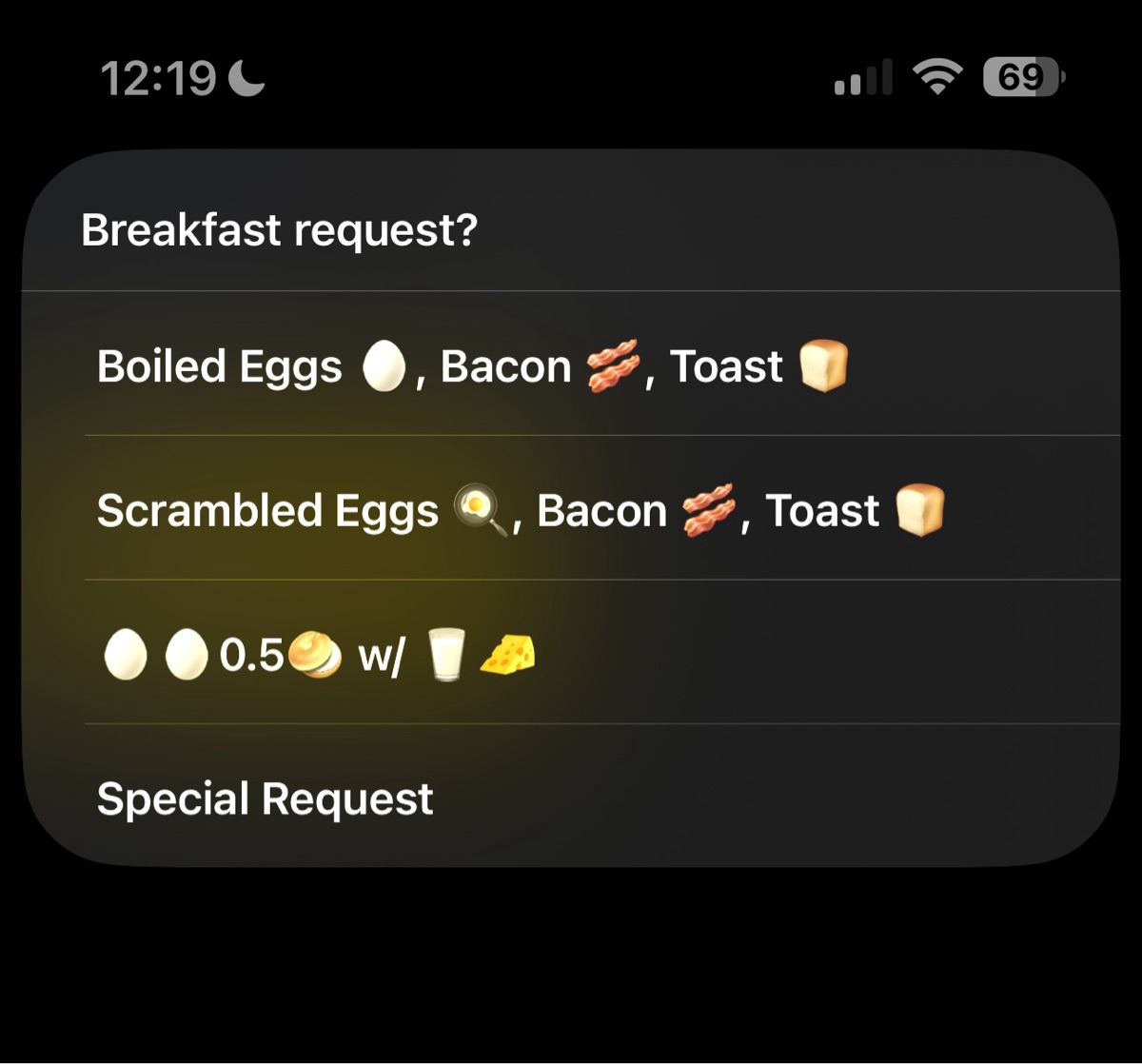 Breakfast Request version 1.1.0 - Screenshot 2