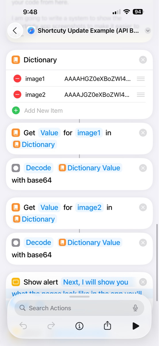 Shortcuty Update Example (API Based) - Screenshot 5