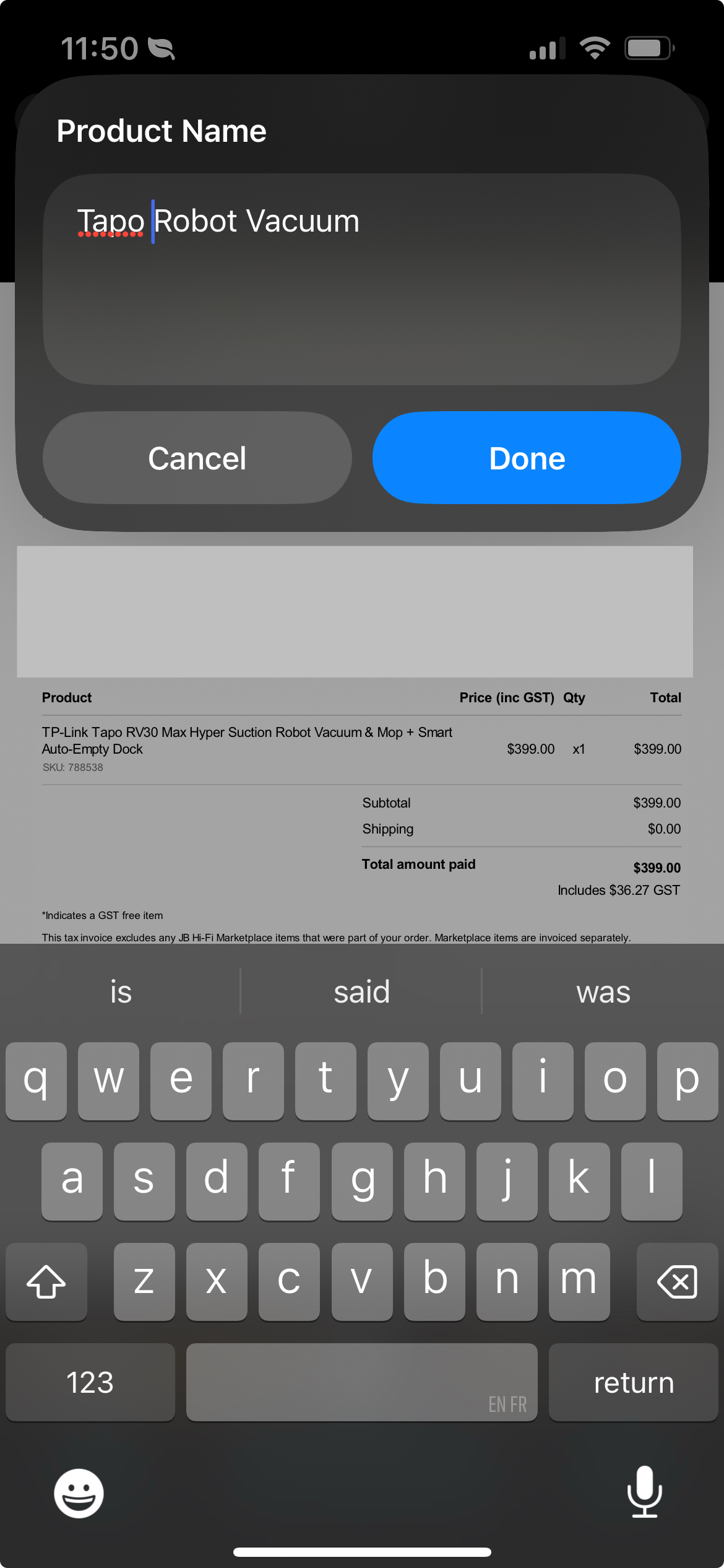 Warranty - Screenshot 2