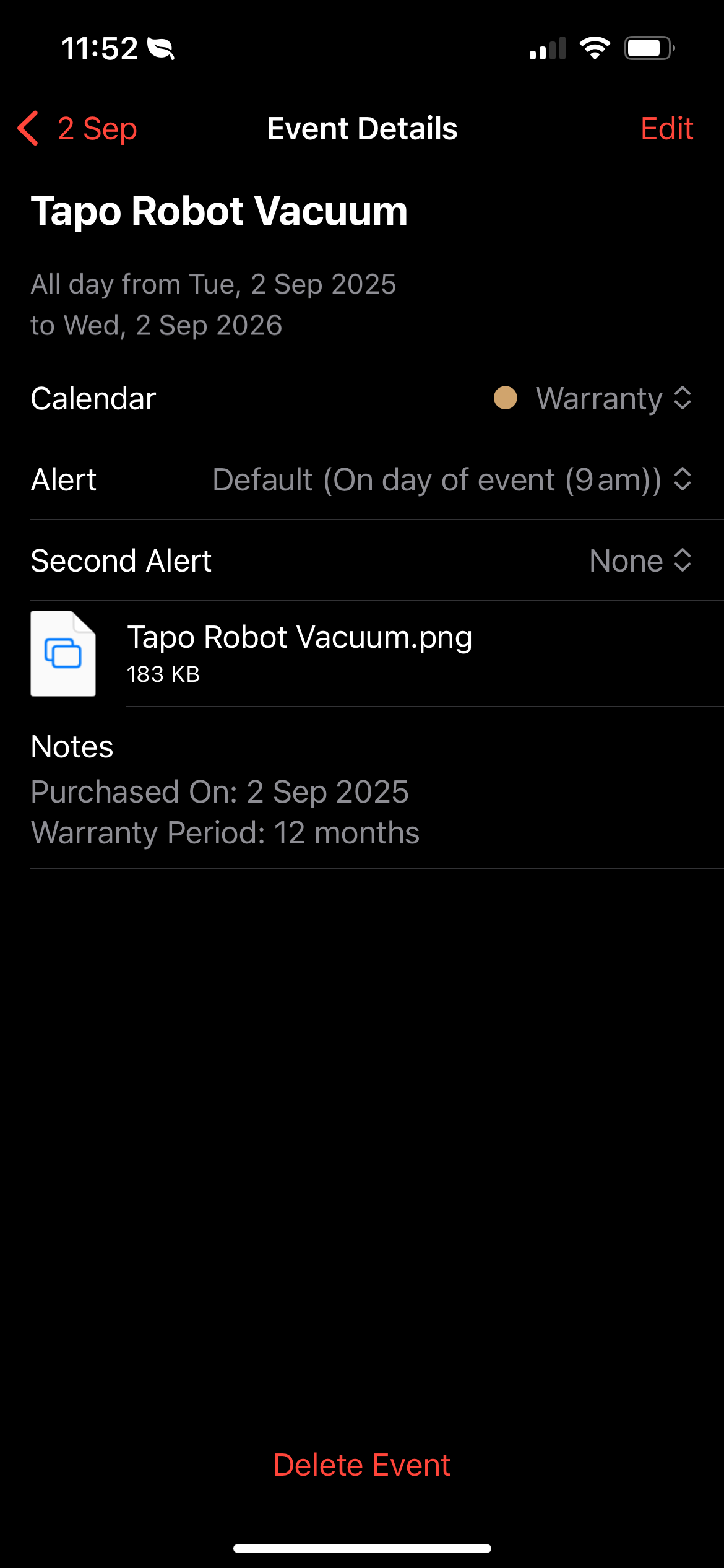 Warranty - Screenshot 5
