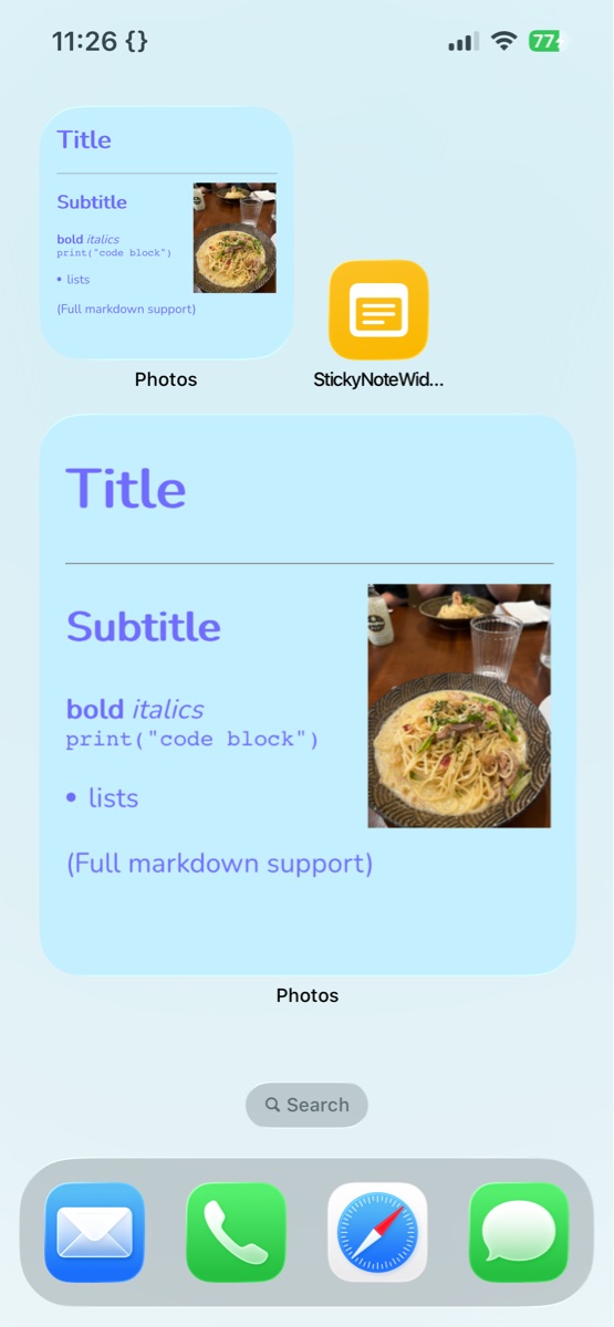Sticky Note Widget - Screenshot 2