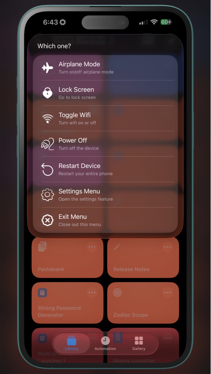 Power Actions - Screenshot 1