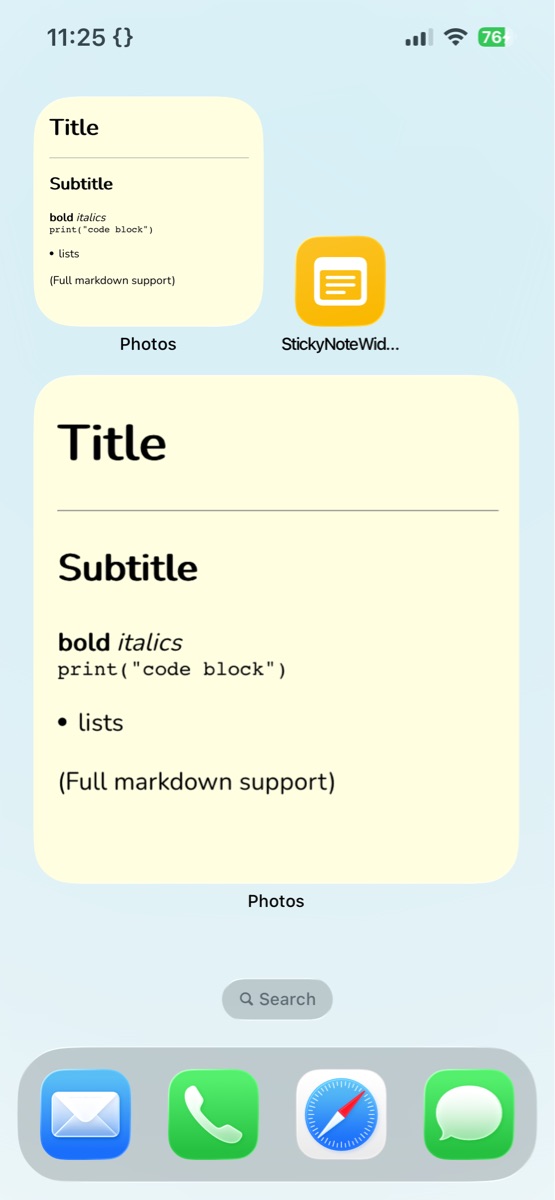 Sticky Note Widget - Screenshot 1