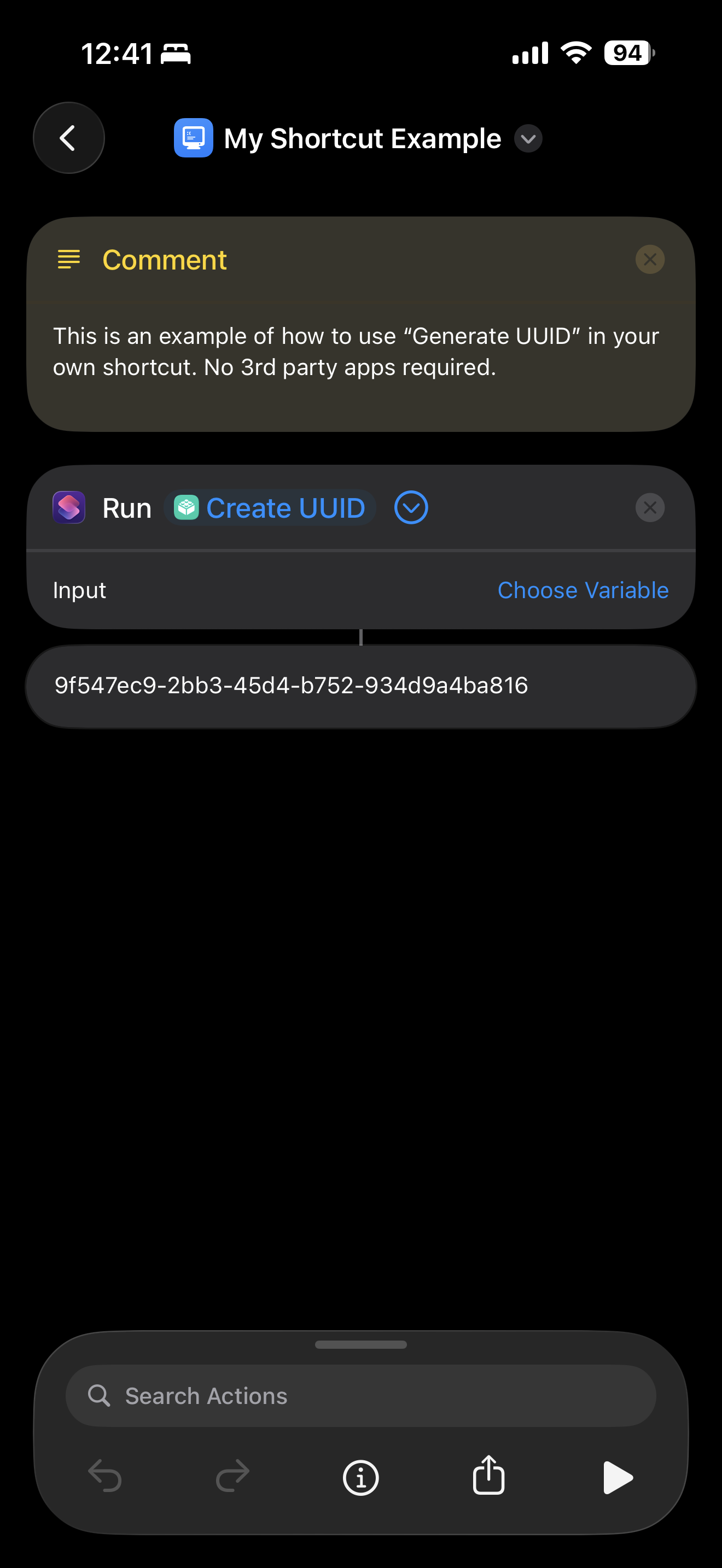 Create UUID - Screenshot 1