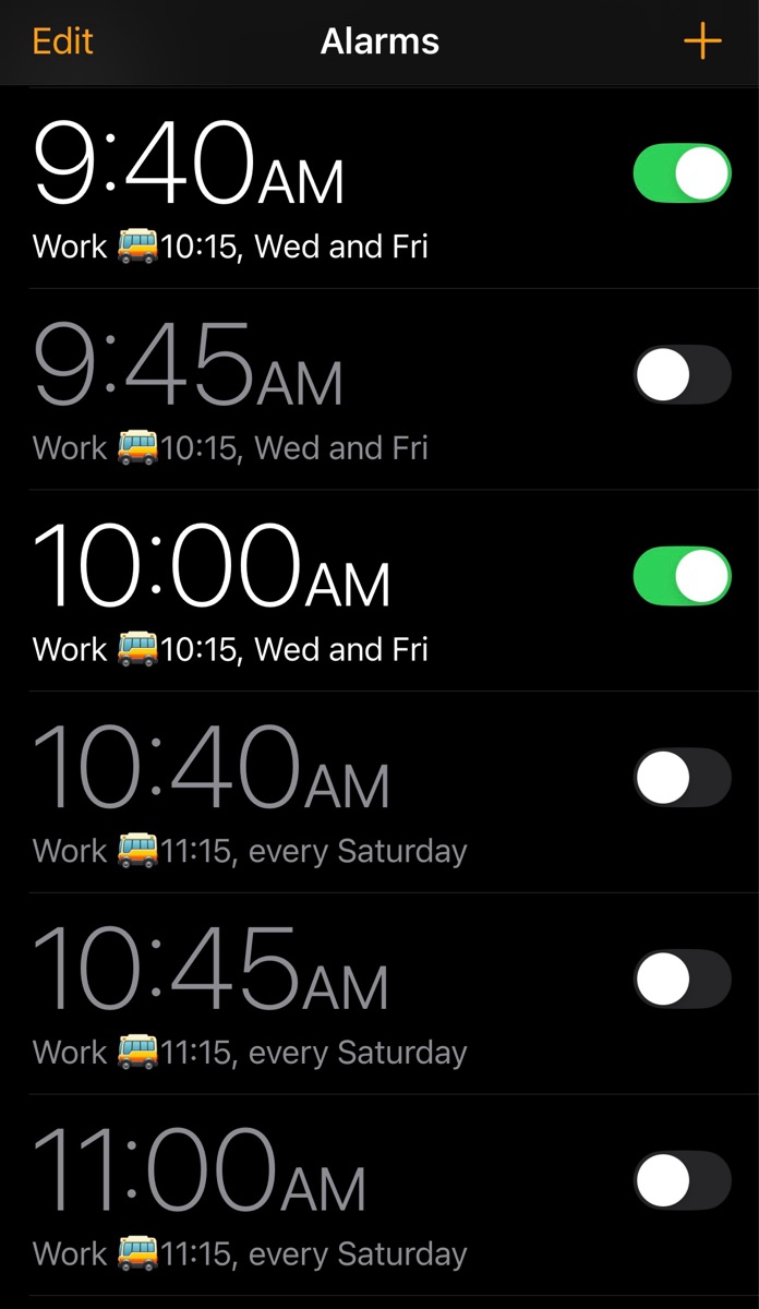 Toggle Alarms - Screenshot 2
