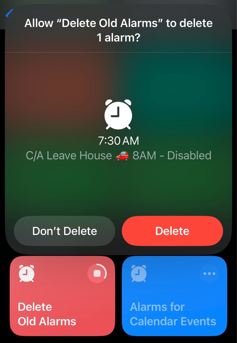 Delete Old Alarms - Screenshot 2