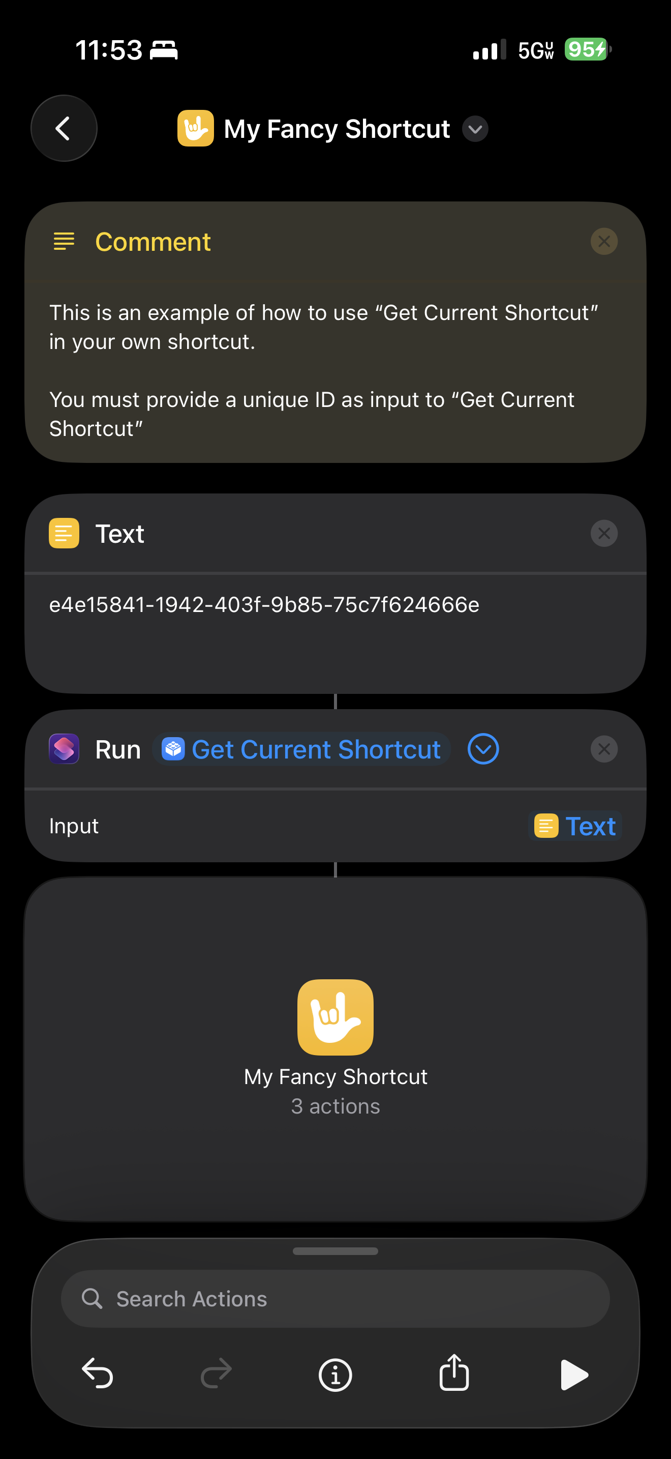 Get Current Shortcut - Screenshot 1
