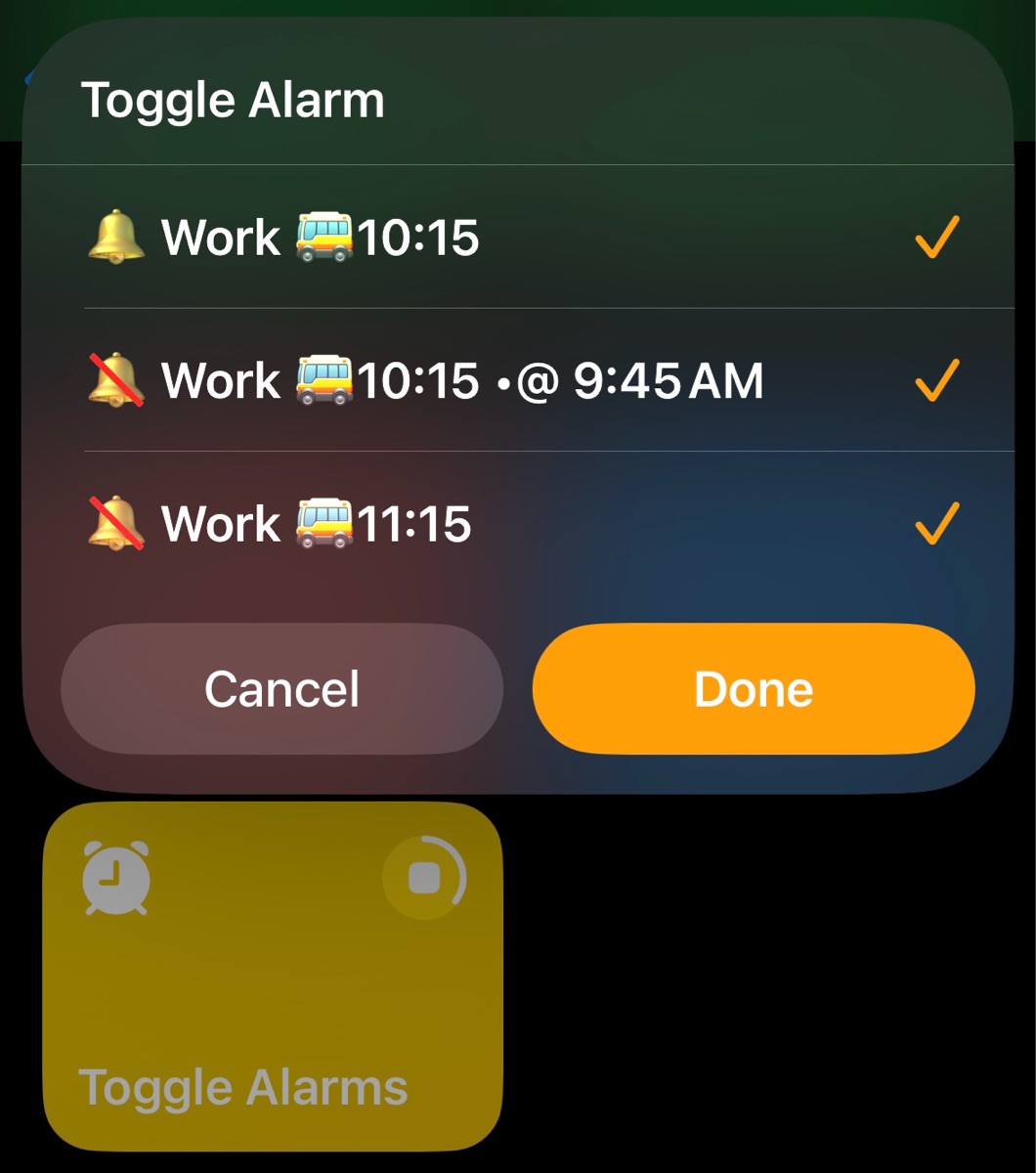 Toggle Alarms - Screenshot 3