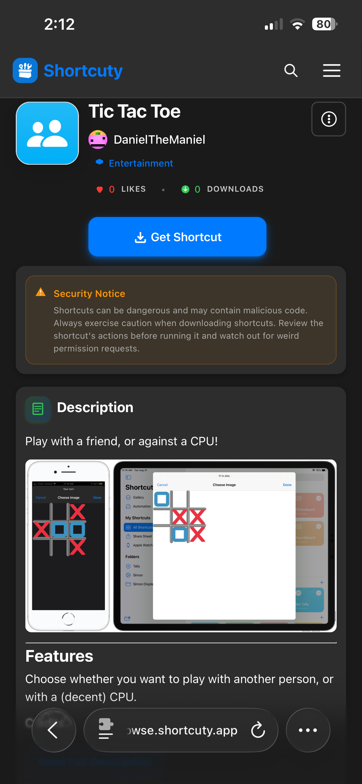 RH → Shortcuty - Screenshot 2