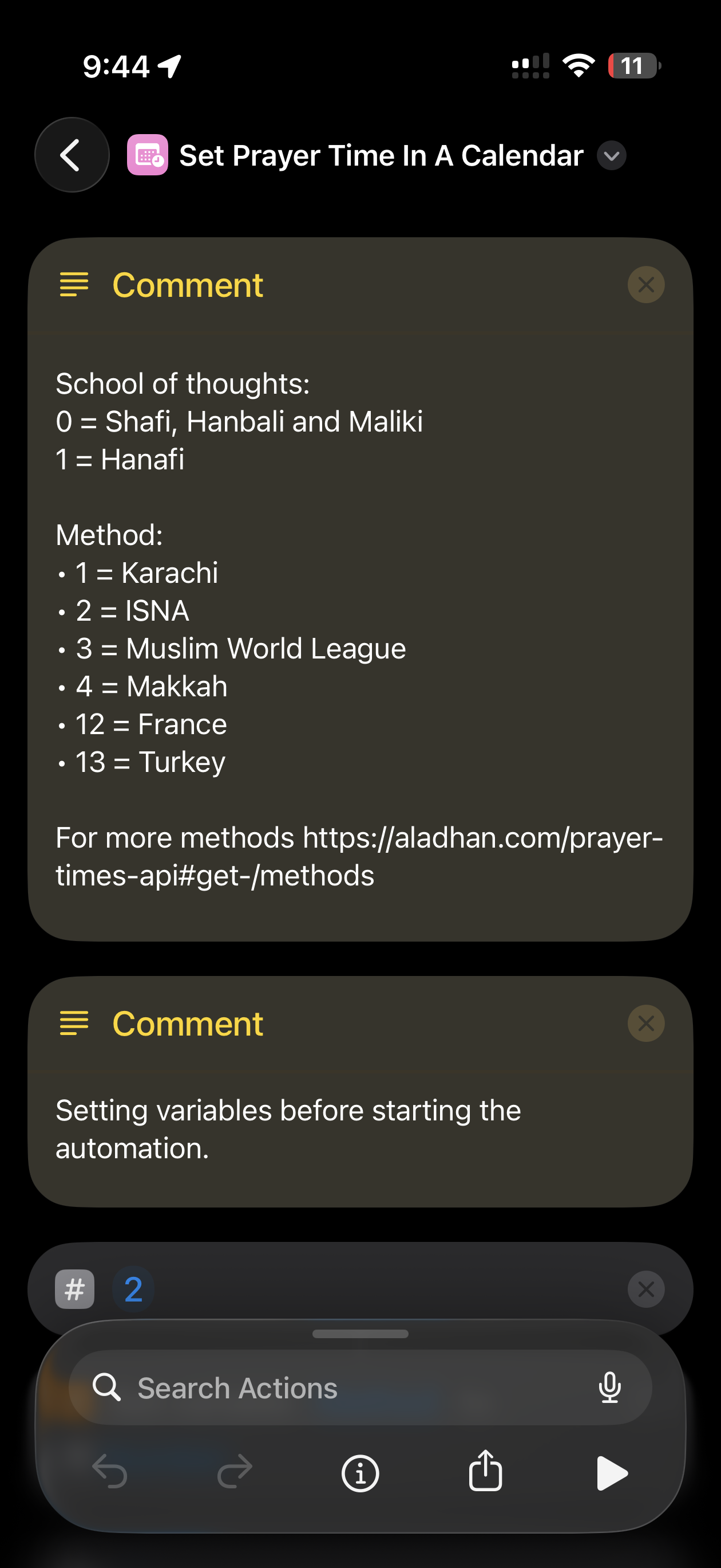 Set Prayer Time In A Calendar - Screenshot 1