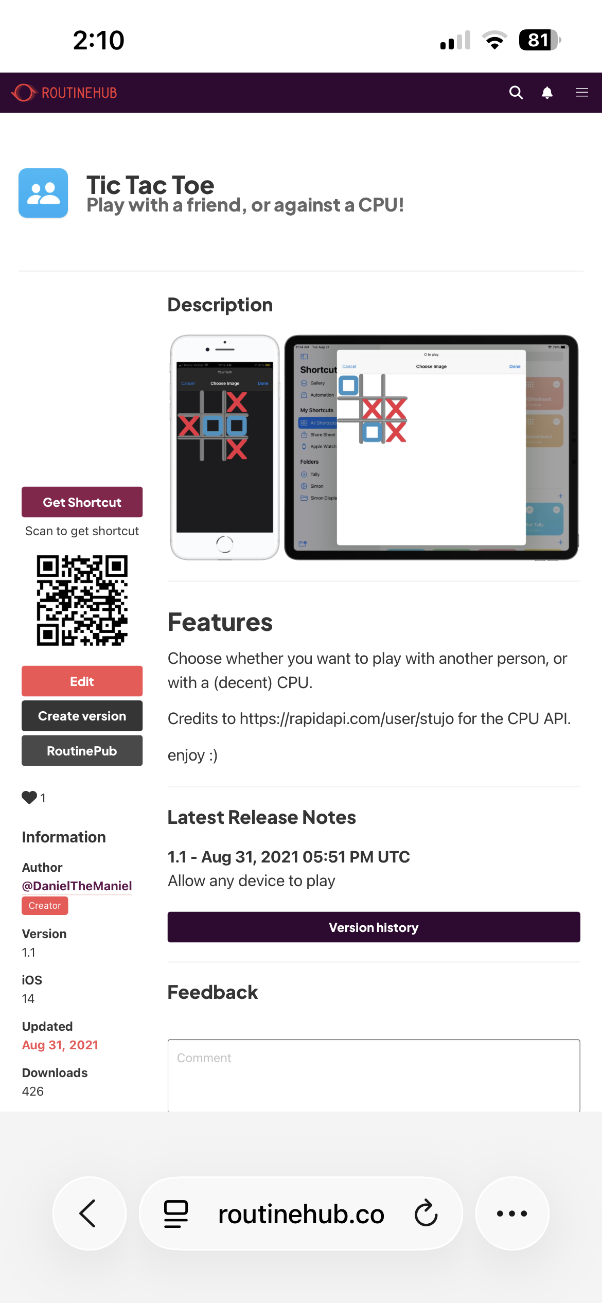 RH → Shortcuty - Screenshot 1