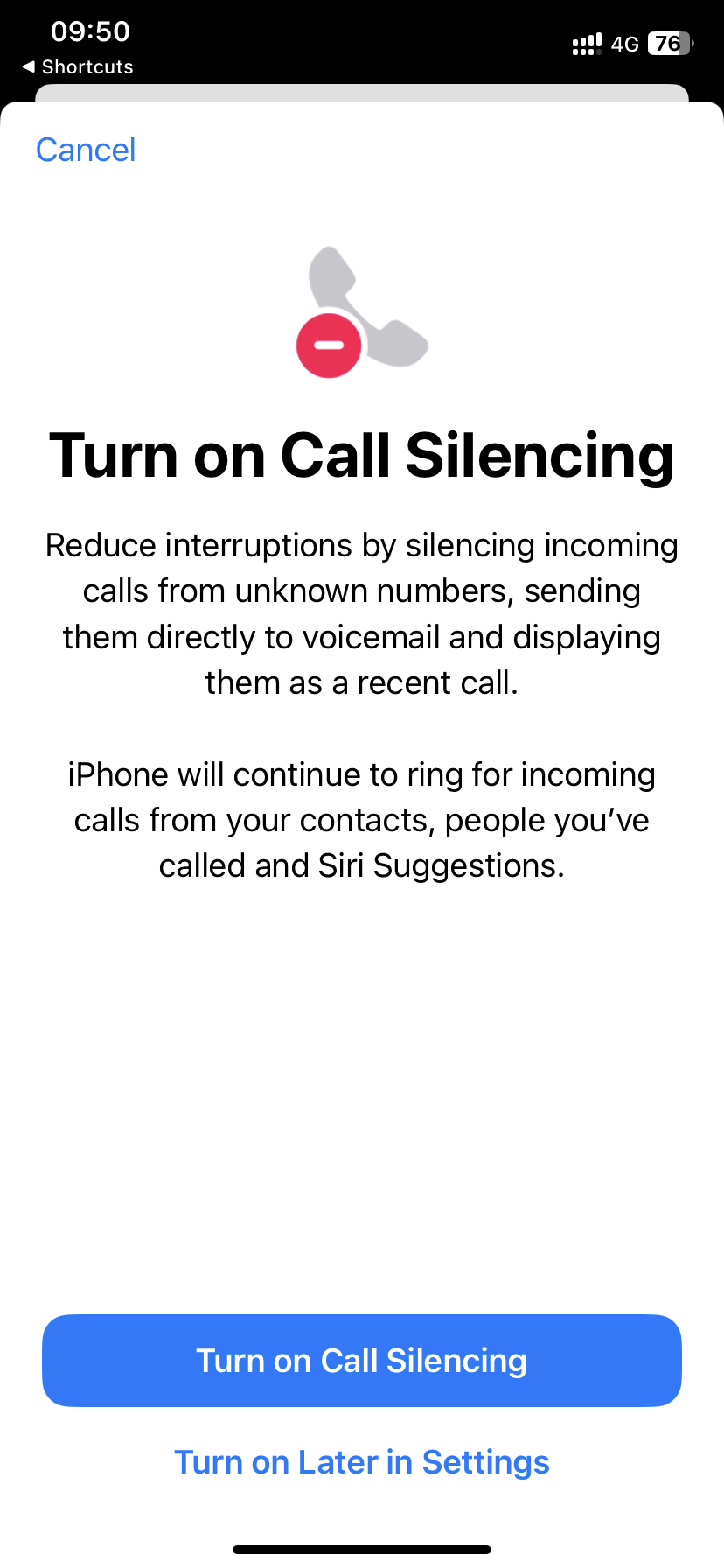 Quick Call Shield - Screenshot 1