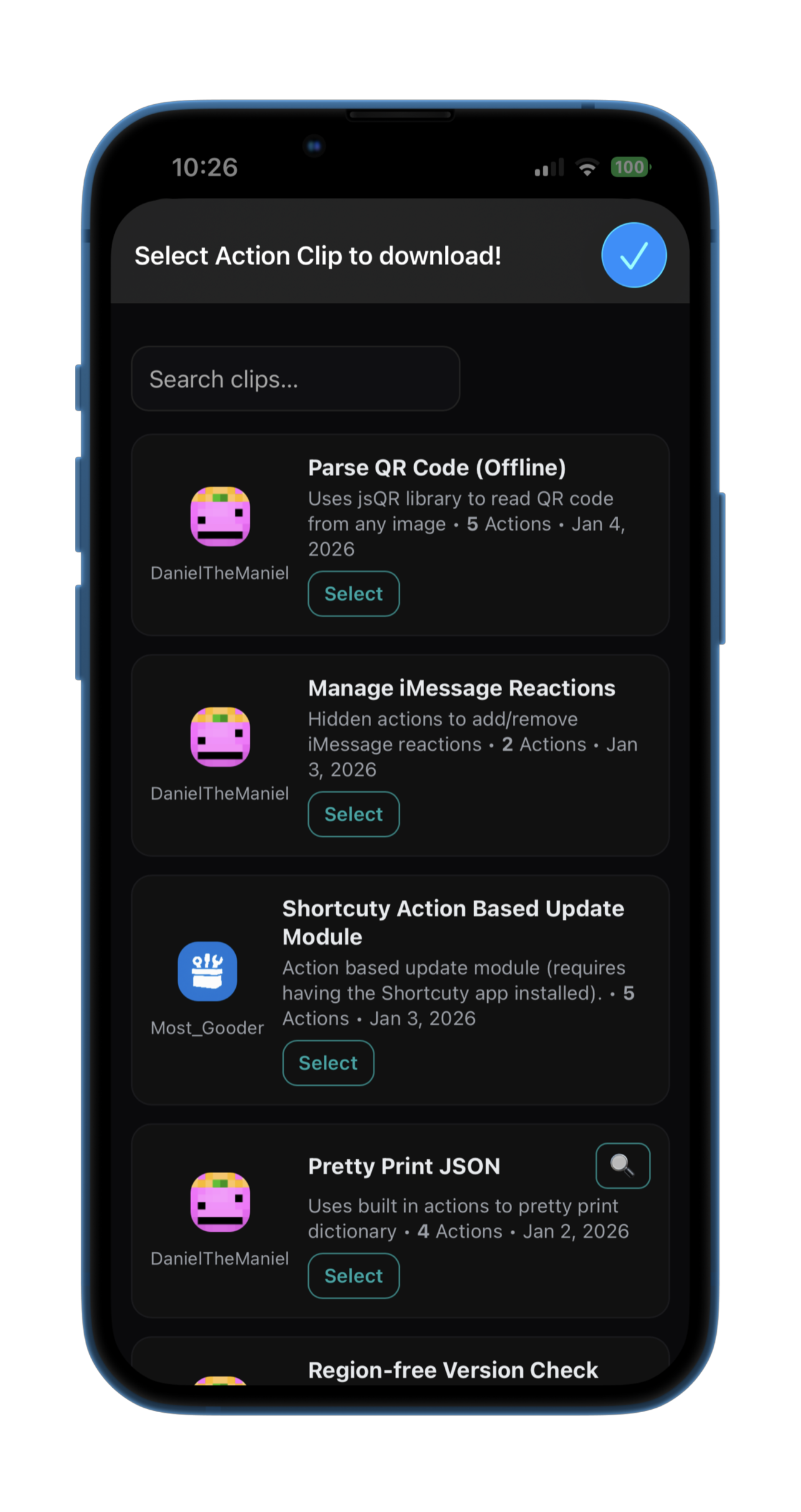 Action Clips - Screenshot 2