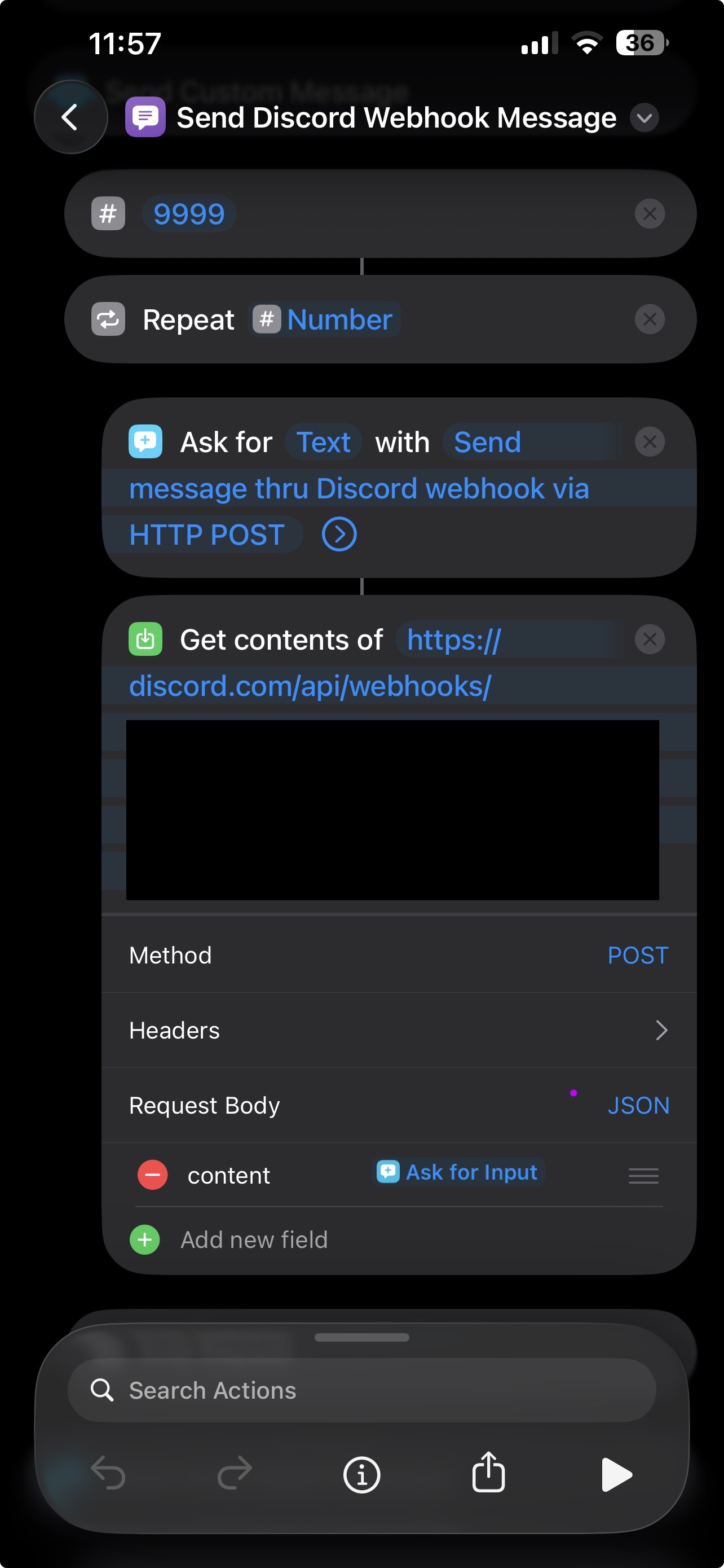 Send Discord Webhook Message - Screenshot 1