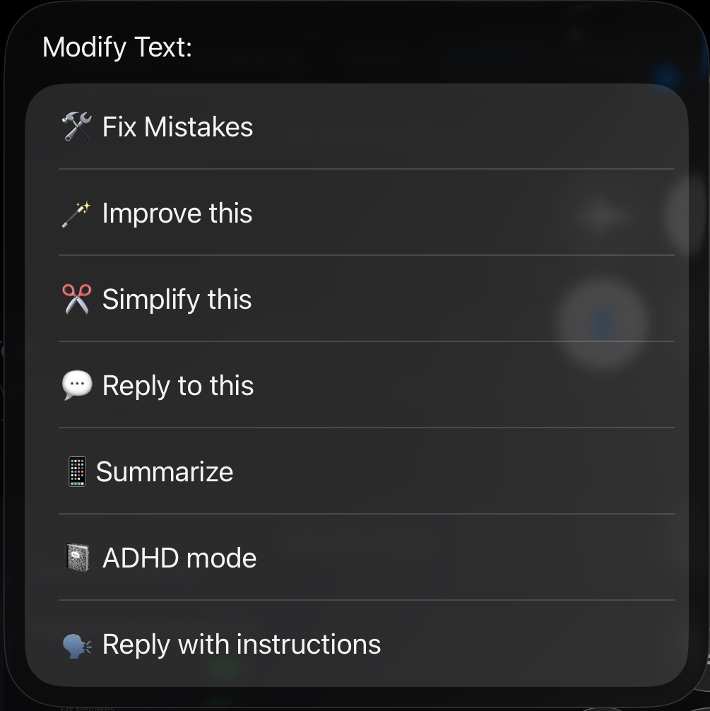 Apple Writing Tool - Screenshot 1