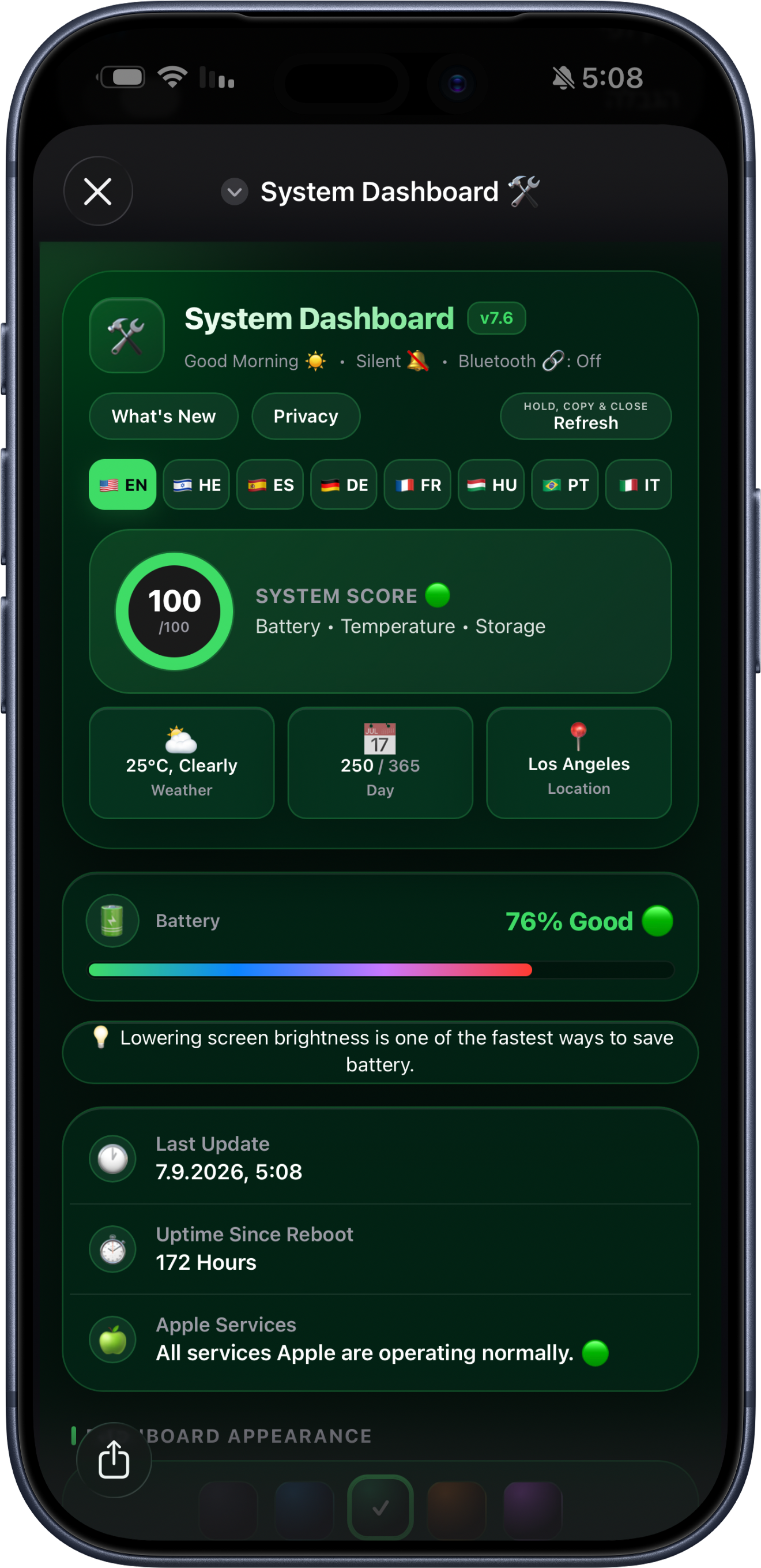 System Dashboard 🛠️ – Screenshot 3