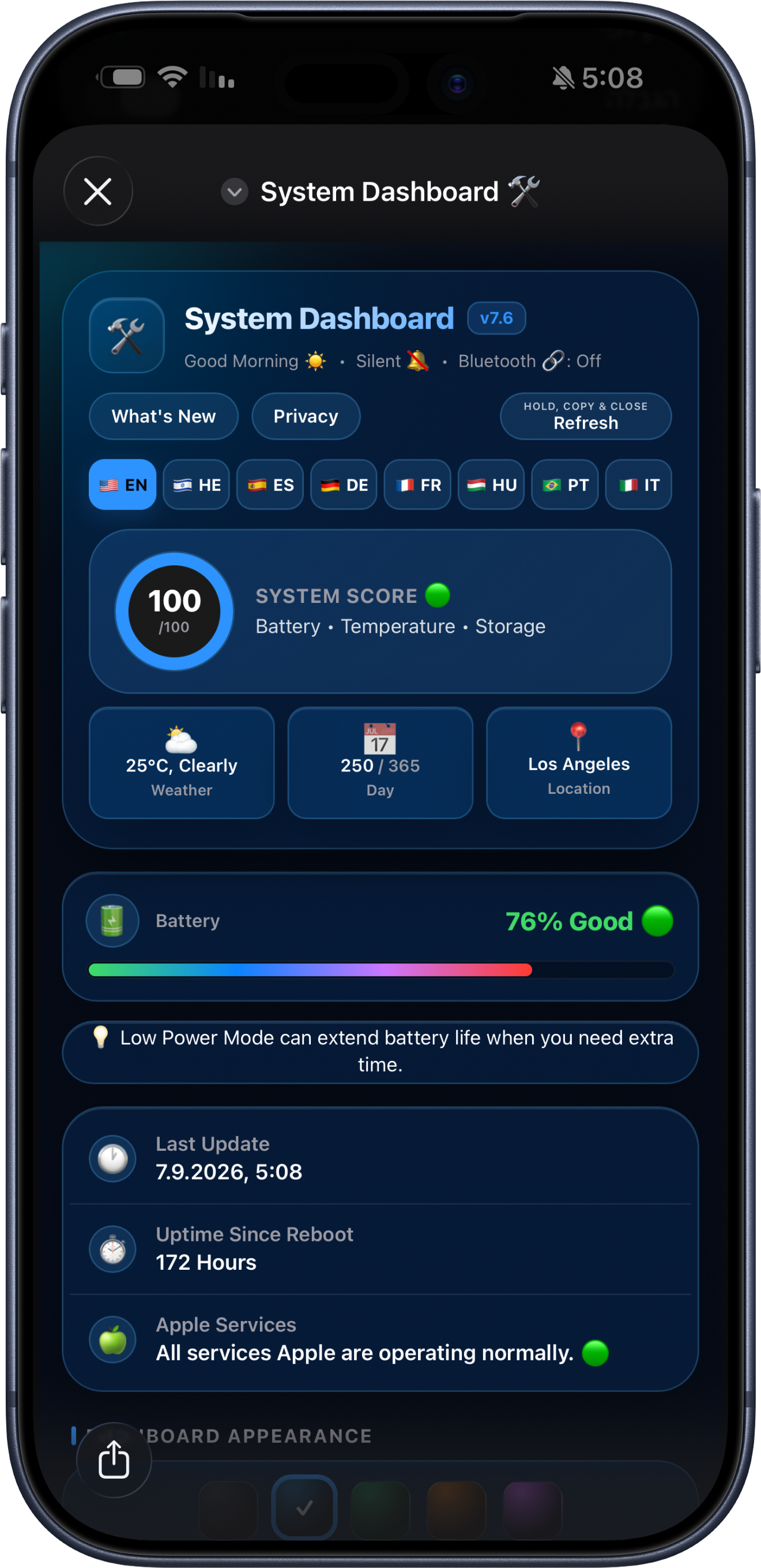 System Dashboard 🛠️ – Screenshot 2