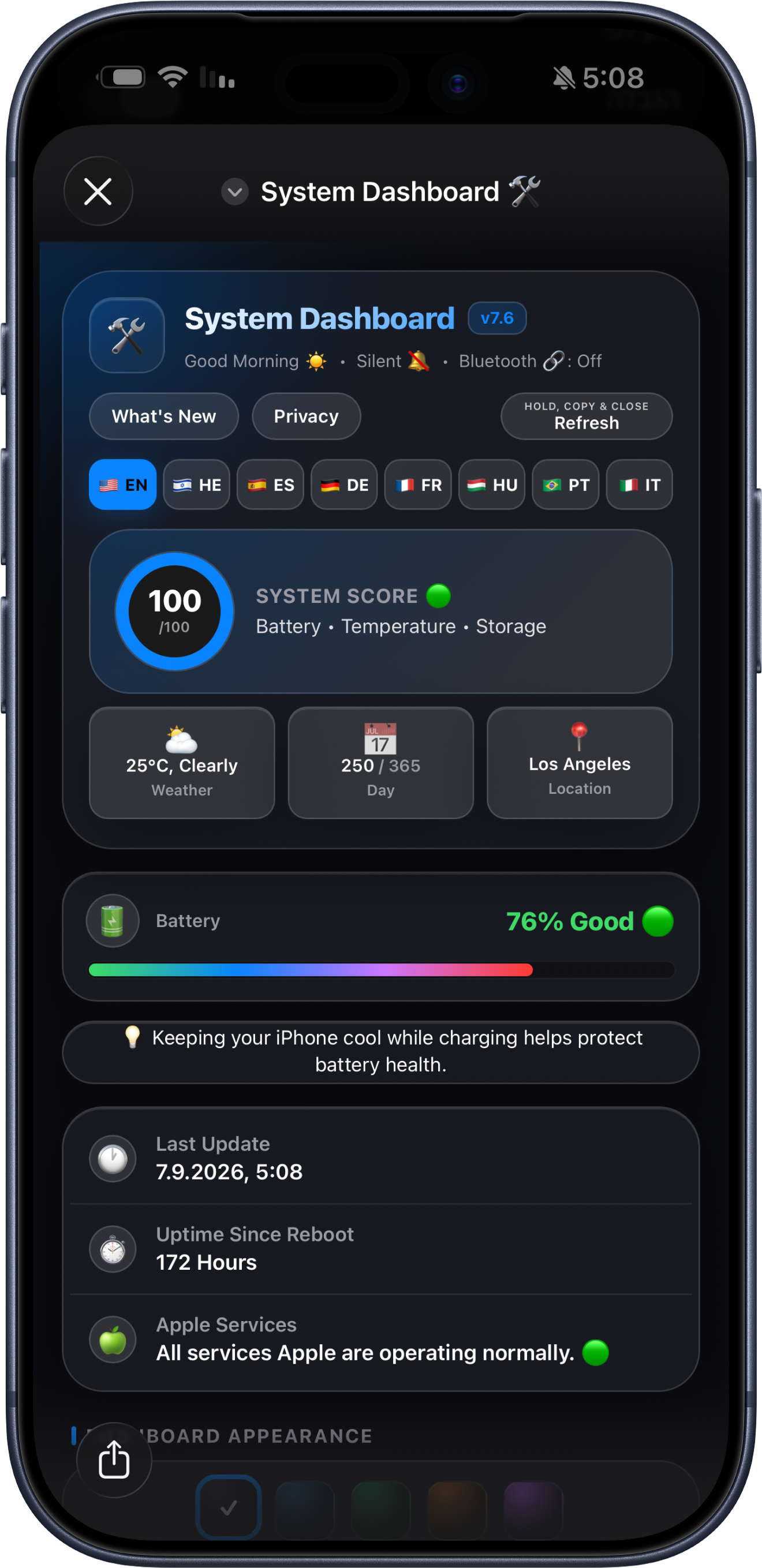 System Dashboard 🛠️ – Screenshot 1