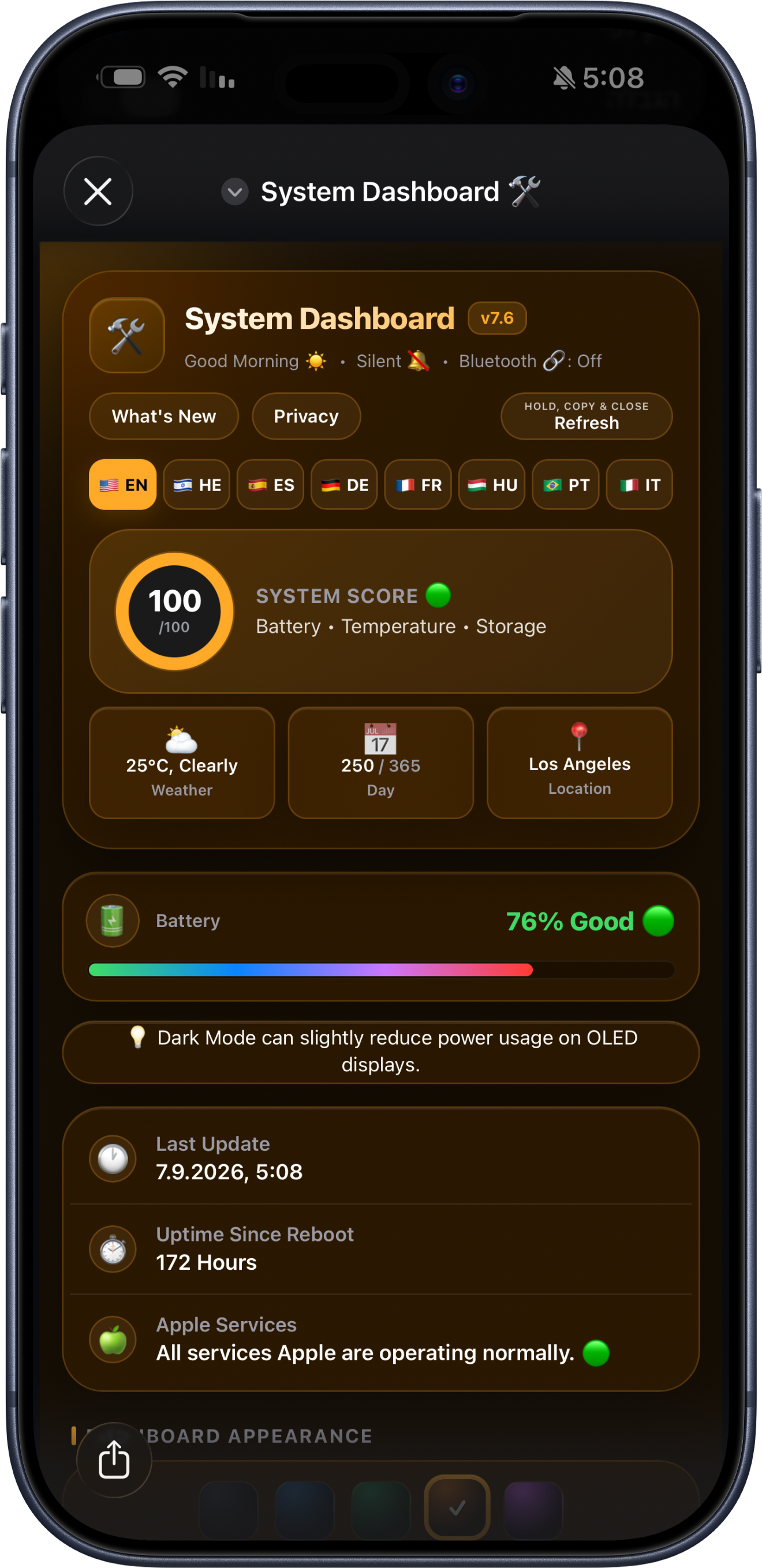 System Dashboard 🛠️ – Screenshot 4